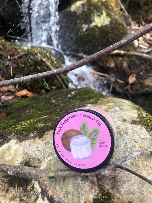 Pink Peppermint Coconut Oil Body Scrub