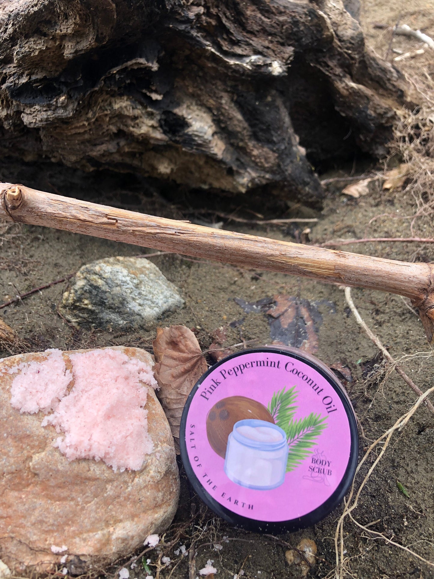 Pink Peppermint Coconut Oil Body Scrub