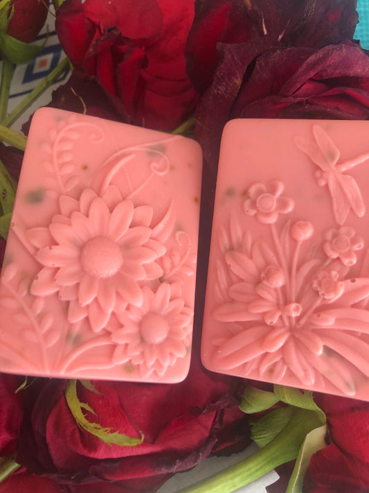 A Set Of Rose Scented Glycerin Goats Milk Hand Soap