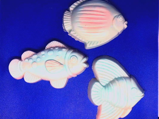 A set of 3 Sea Breeze Scented Fish Goat Milk Hand Soap