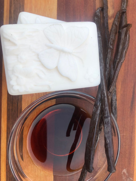 A set of two Pure Vanilla Shea Butter Bar Soap